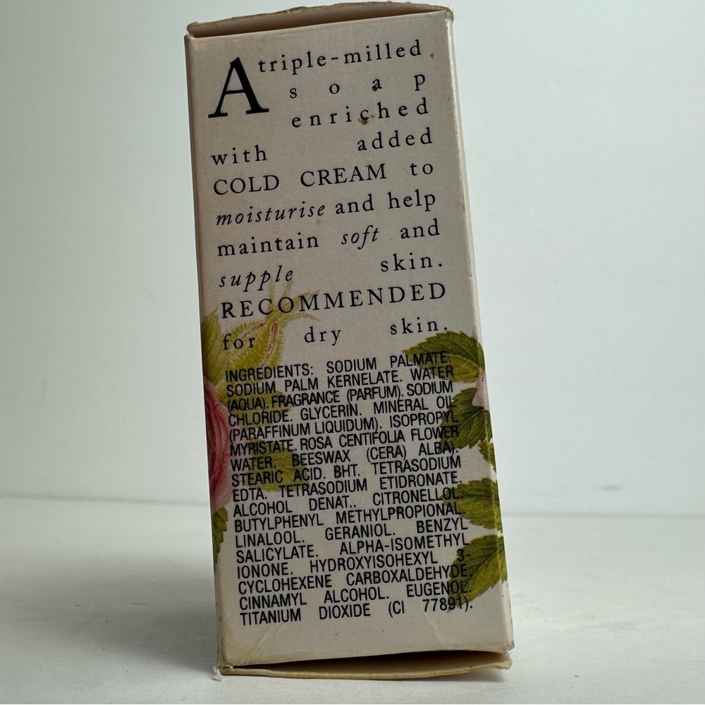 Crabtree & Evelyn Rosewater Soap with Cold Cream 3.5 oz Made in England NEW FLAW - Picture 7 of 8